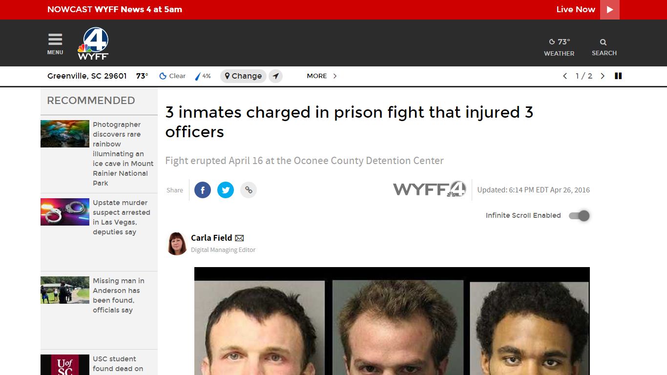 3 inmates charged in prison fight that injured 3 officers - WYFF